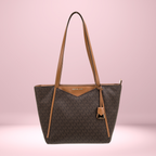 Michael Kors Whitney Large Logo-Print Tote - Brown/Acorn | NWT + COA