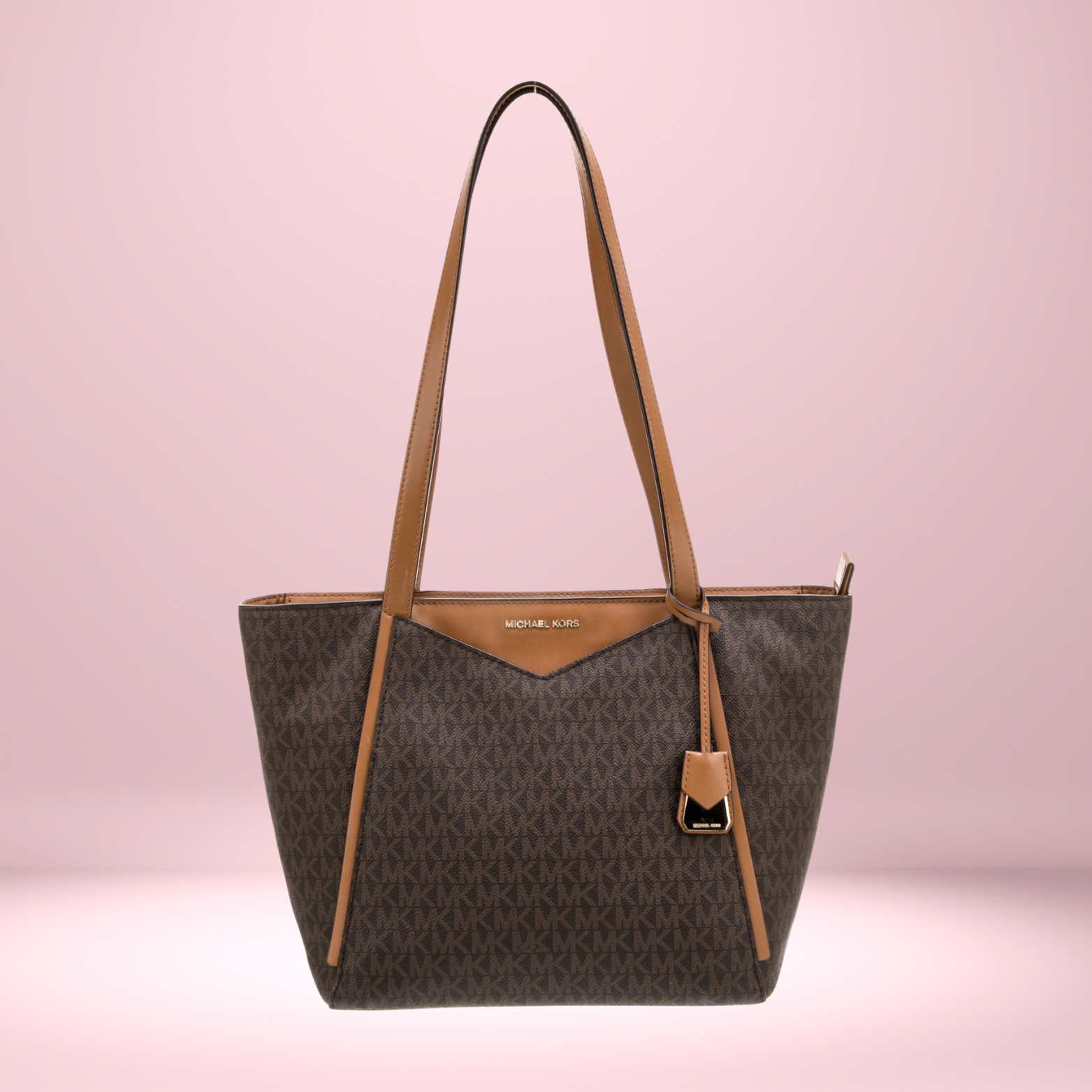 Michael Kors Whitney Large Logo-Print Tote - Brown/Acorn | NWT + COA