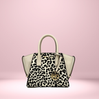 Michael Kors Cream & Black Cheetah Print Leather Satchel - NWT