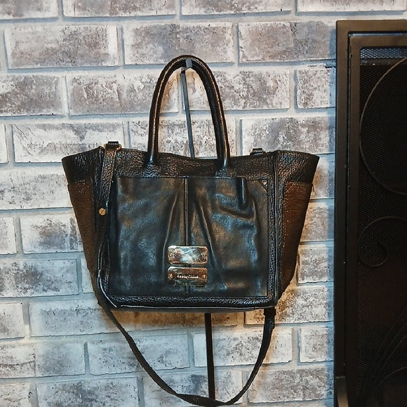 See By Chloe Black Leather Tote Bag - Authentic Designer Handbag with Gold Hardware
