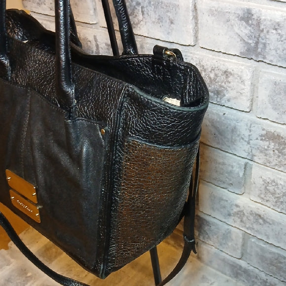See By Chloe Black Leather Tote Bag - Authentic Designer Handbag with Gold Hardware
