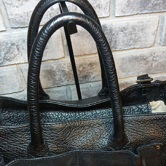 See By Chloe Black Leather Tote Bag - Authentic Designer Handbag with Gold Hardware