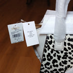 Michael Kors Cream & Black Cheetah Print Leather Satchel - NWT