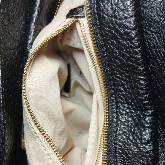See By Chloe Black Leather Tote Bag - Authentic Designer Handbag with Gold Hardware