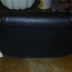 Tory Burch Black Pebbled Leather Crossbody Bag with Gold Logo - NWT Designer Purse