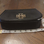Tory Burch Black Pebbled Leather Crossbody Bag with Gold Logo - NWT Designer Purse
