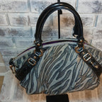 Coach Madison Sophia Zebra Jacquard Gallery Tote - 15925 - Lurex Zebra Print Satchel Bag