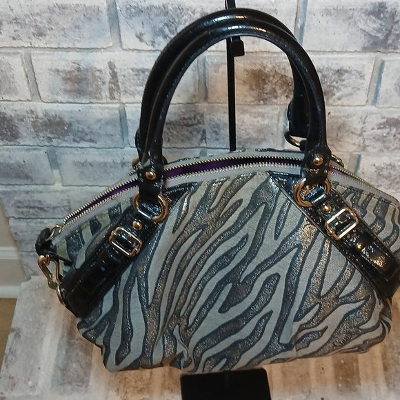 Coach Madison Sophia Zebra Jacquard Gallery Tote - 15925 - Lurex Zebra Print Satchel Bag